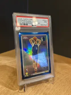 2025-26 Topps Chrome X's and Whoa's! Cooper Flagg Blue Refractor /150 (RC) PSA 9 - Image 4