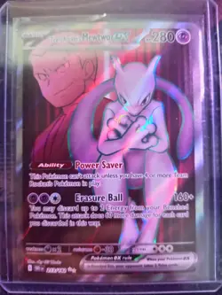 Pokemon TCG Team Rocket's Mewtwo EX Destined Rivals 213/182 Full Art - Image 1