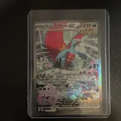 Pokemon Roaring Moon ex 251/182 SV04: Paradox Rift Full Art Ancient Holo EX Card - Image 1
