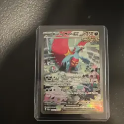Pokemon Roaring Moon ex 251/182 SV04: Paradox Rift Full Art Ancient Holo EX Card - Image 2