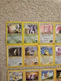 39x Card Pokemon Lot 10x Holos WOTC Gym Heroes 1st 2000 WOTC Set LP SWIRLS - Image 3
