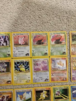 39x Card Pokemon Lot 10x Holos WOTC Gym Heroes 1st 2000 WOTC Set LP SWIRLS - Image 4