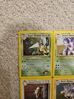 39x Card Pokemon Lot 10x Holos WOTC Gym Heroes 1st 2000 WOTC Set LP SWIRLS - Image 5