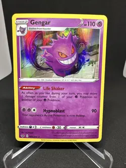 Gengar 85/202 Sword & Shield Reverse & Regular Holo Rare Pokemon TCG Cards - Image 2
