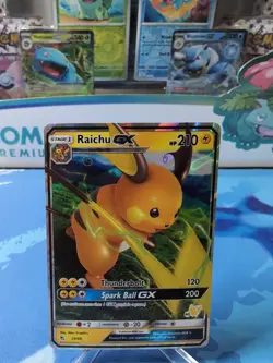 Raichu GX - 20/68 - Pokemon Hidden Fates Sun & Moon Ultra Rare Card NM - Image 1