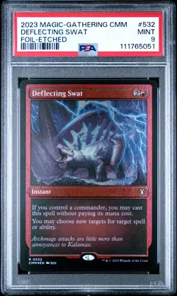 2023 MTG COMMANDER MASTERS FOIL-ETCHED #532 DEFLECTING SWAT PSA 9 - Image 1