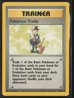 Pokemon Trader 77/102 Unlimited - Base Set - PTCG - MP - Image 1