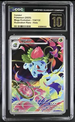 Bulbasaur Ivysaur Combo 133/132 Illustration Rare Holo Pokemon CGC 10 Pristine - Image 2