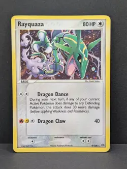 Rayquaza 9/106 EX Emerald Holo Secret Ultra Rare Pokemon TCG Nintendo vintage LP - Image 1