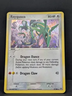 Rayquaza 9/106 EX Emerald Holo Secret Ultra Rare Pokemon TCG Nintendo vintage LP - Image 3