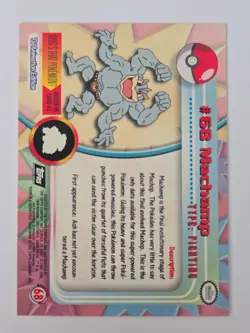 Pokemon Machamp #68 - Topps Series 1 Black Logo - Image 2