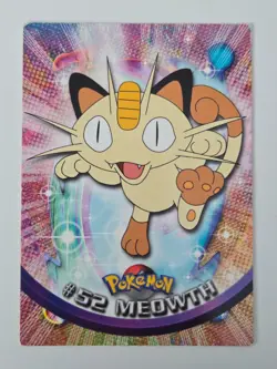 Meowth #52 - 1999 Topps Pokemon TV Animation Edition Series 1 Blue Label - Image 1