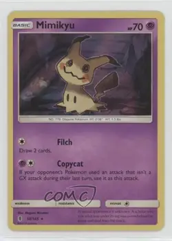 Mimikyu Holo Pokemon Sun & Moon Guardians Rising #58 - Image 1
