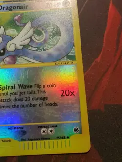 2002 Pokemon TCG Expedition Reverse Holo Dragonair 75/165 Rare eReader - Image 5