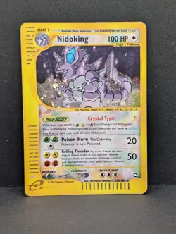 Nidoking Crystal 150/147 Aquapolis Holo Secret Rare Pokemon TCG Nintendo MP+ - Image 1