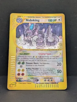 Nidoking Crystal 150/147 Aquapolis Holo Secret Rare Pokemon TCG Nintendo MP+ - Image 3