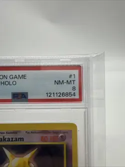 Pokemon 1999 Base Set Alakazam 1/102 PSA 8! - Image 3