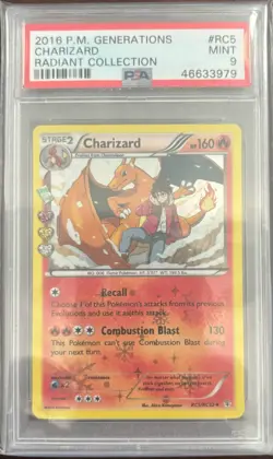 Pokemon 2016 XY Generations Charizard RC5/RC32 Holo Radiant Collection PSA 9 - Image 1