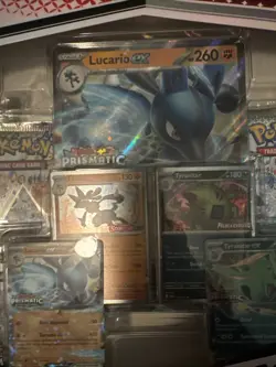 Pokemon TCG Prismatic Evolutions Lucario EX Tyranitar EX Premium Collection Box - Image 3