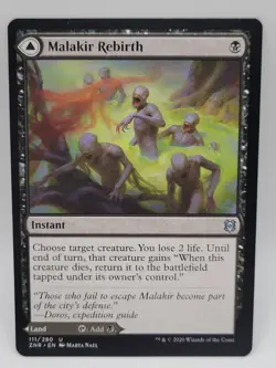 MTG Malakir Rebirth Malakir Mire Foil NM Zendikar Rising MDFC Magic Card - Image 1