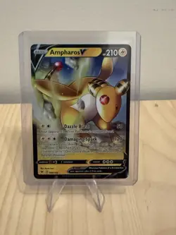 Pokemon TCG Ampharos v Holo Ultra Rare Card Vivid Voltage 049/185 NM - Image 1