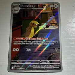 Pokemon Gumshoos Illustration Rare Holo Stage 1 100 HP 153/132 Me01 Card - Image 1