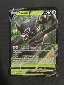 Pokemon TCG Zarude v Ultra Rare Card Vivid Voltage 022/185 NM/M - Image 2