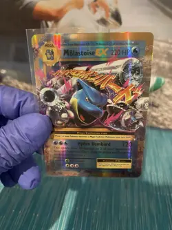 Pokemon TCG M Blastoise EX Mega Ultra Rare Holo 22/108 Evolutions 220 HP Card - Image 1