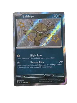 Sableye - 184/091 - Shiny Rare - Paldean Fates - Pokemon Card - Image 1