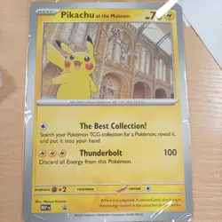 Pikachu At The Museum, Pokemon X Natural History Museum Jumbo Promo Pokemon Card - Image 1