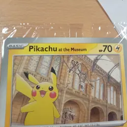 Pikachu At The Museum, Pokemon X Natural History Museum Jumbo Promo Pokemon Card - Image 2