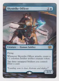 Altered Skystrike Officer LP 2022 MTG Magic Hand Painted Unique Custom Art Rare! - Image 1