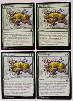 4x Ram Through MTG, Ikoria: Lair of Behemoths, Regular, LP - Image 1