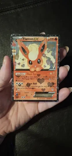 Pokemon TCG Flareon EX Holo Rare Card RC6/RC32 Radiant Collection - Image 1