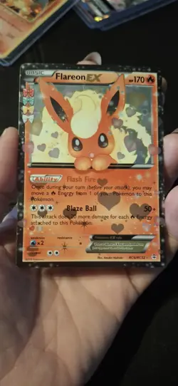 Pokemon TCG Flareon EX Holo Rare Card RC6/RC32 Radiant Collection - Image 3