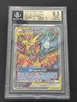 2019 POKEMON HIDDEN FATES ETB MOLTRES ZAPDOS & ARTICUNO GX PROMO BGS 9.5 - Image 1