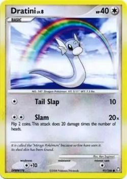 Dratini 91/146 D&P Legends Awakened Common PERFECT MINT! Pokemon - Image 1