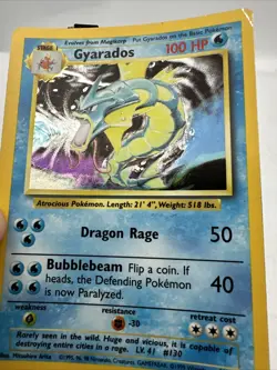 Gyarados Holo 6/102 – Base Set – Original 1999 Pokemon – Vintage WOTC- LP - Image 4