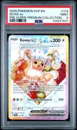 Eevee EX SVP Black Star Promo 174 SUPER PREMIUM COLLECTION PSA 9 MINT Pokemon - Image 1