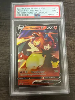 2021 Pokemon Swsh BSP Lance's Charizard V Celebrations Collection - PSA 9 Mint - Image 1