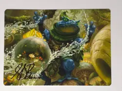 MTG Pond Prophet Art Card (Gold-Stamped Signature) Art Series: Bloomburrow - Image 1