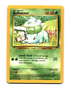 Pokemon Base Set Bulbasaur Common 044/102 - Image 1
