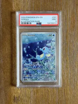 PSA 9 MINT Pokemon Horsea 67 Shrouded Fable Full Art Illustration Rare SV SFA - Image 1