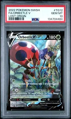 2022 POKEMON SWORD & SHIELD LOST ORIGIN #TG12 FA/ORBEETLE V LOST ORIGIN PSA 10 - Image 1