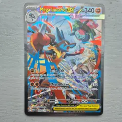 Pokemon TCG Mega Lucario EX 179/132 Secret Rare Near Mint Full Art Holo Card - Image 1