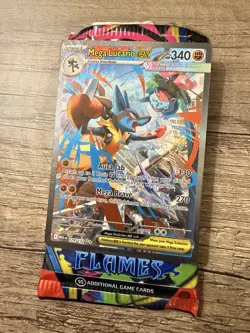 Pokemon TCG Mega Lucario EX 179/132 Secret Rare Near Mint Full Art Holo Card - Image 2