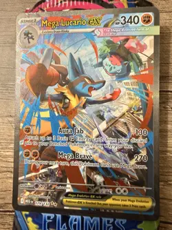 Pokemon TCG Mega Lucario EX 179/132 Secret Rare Near Mint Full Art Holo Card - Image 3