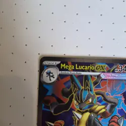 Pokemon Mega Lucario EX TCG Full Art Holo Card 160/132 Me01: Mega Evolution - Image 2
