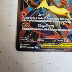 Pokemon Mega Lucario EX TCG Full Art Holo Card 160/132 Me01: Mega Evolution - Image 5
