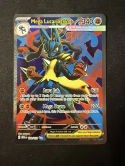 Pokemon TCG Holo Ultra Rare Full Art Mega Lucario EX 160/132 - Image 1